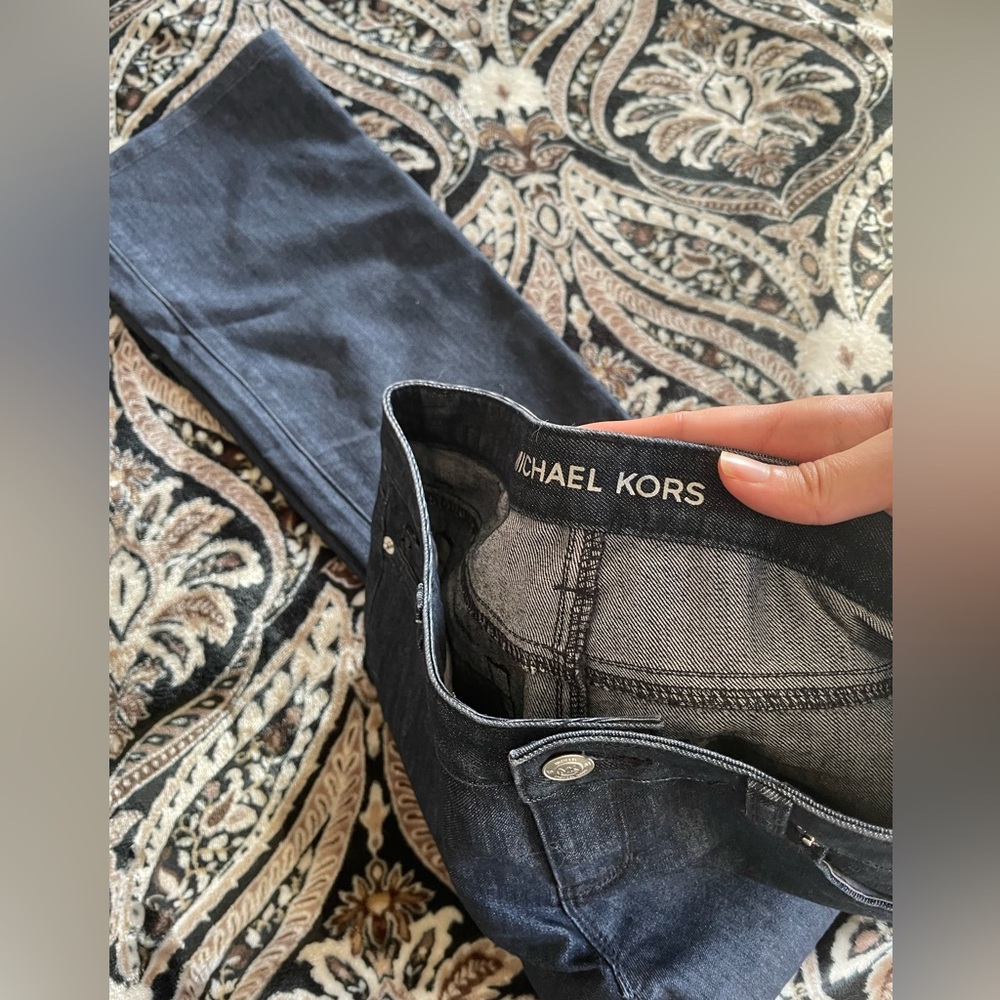 Michael Kors Indigo Wide Leg Boot Jeans - Picture 7 of 15
